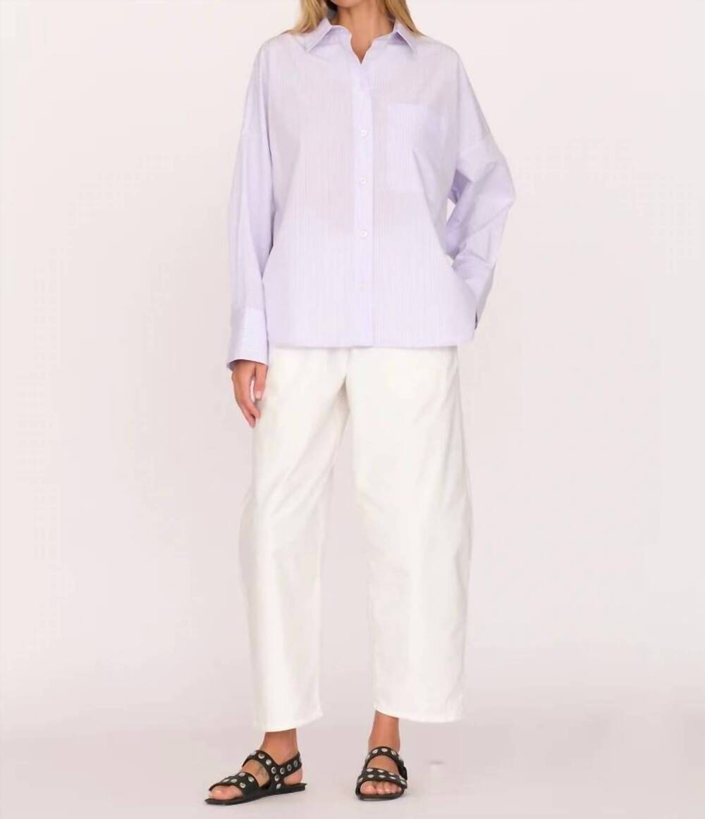 NEW SECULAR phoenix barrel pant in white